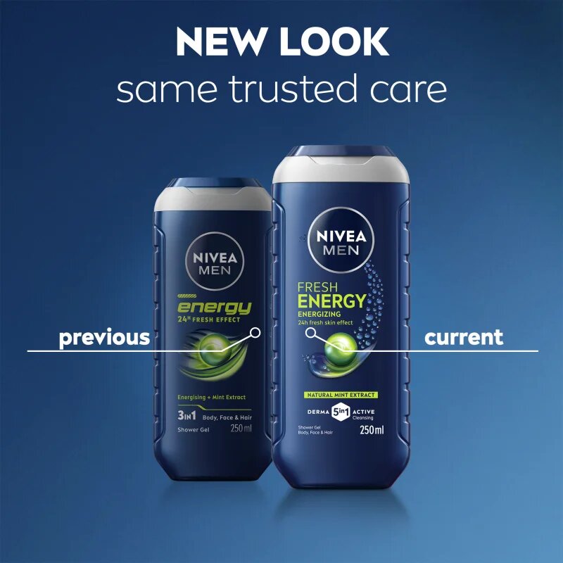 Nivea MEN Fresh Energy sprchový gel pro muže 500 ml