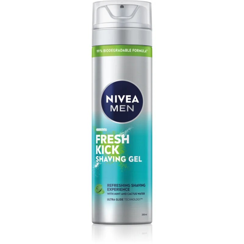 Nivea MEN Fresh Kick gel na holení pro muže 200 ml