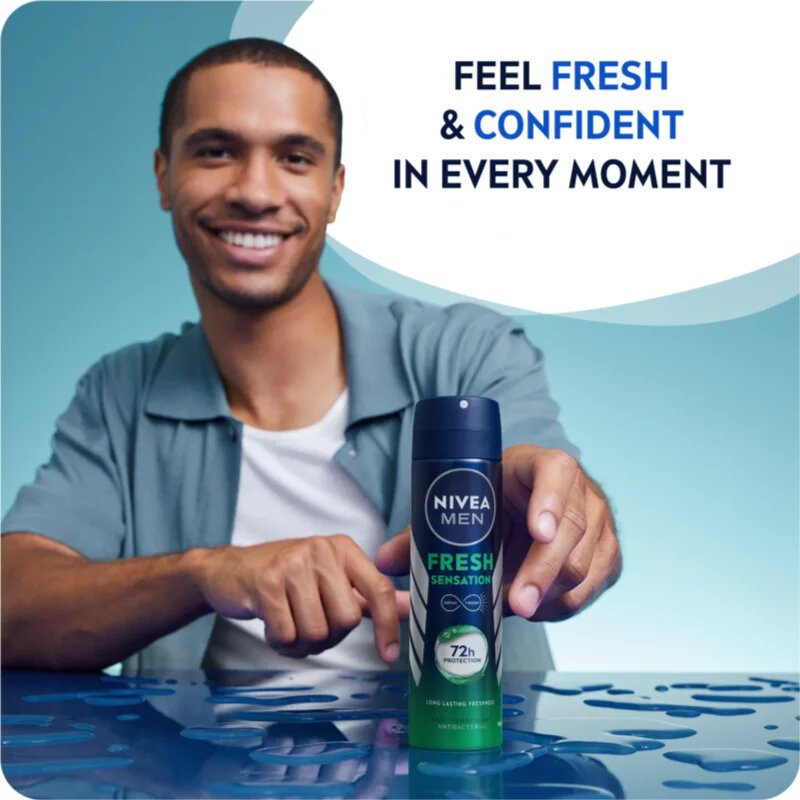Nivea MEN Fresh Sensation antiperspirant ve spreji 72h pro muže 150 ml