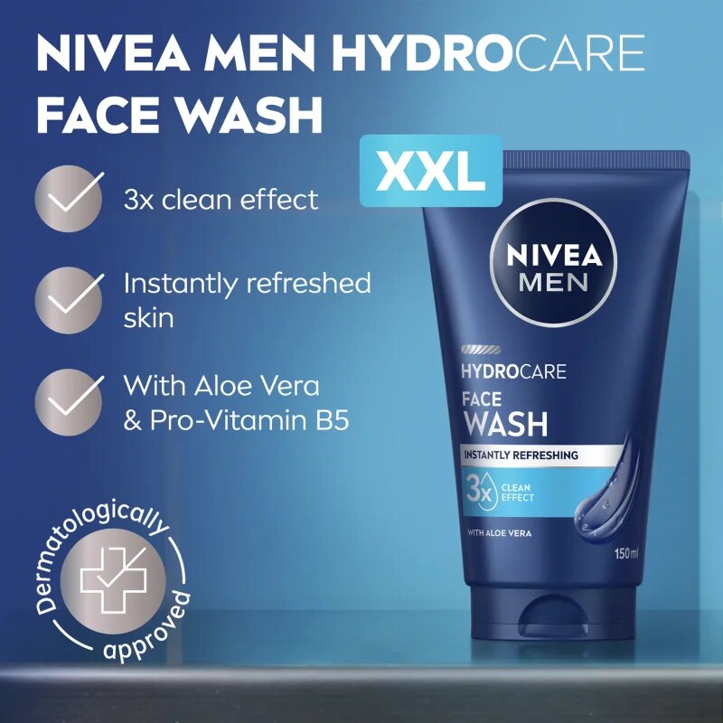 Nivea MEN Hydrocare hydratační čisticí gel pro muže 150 ml