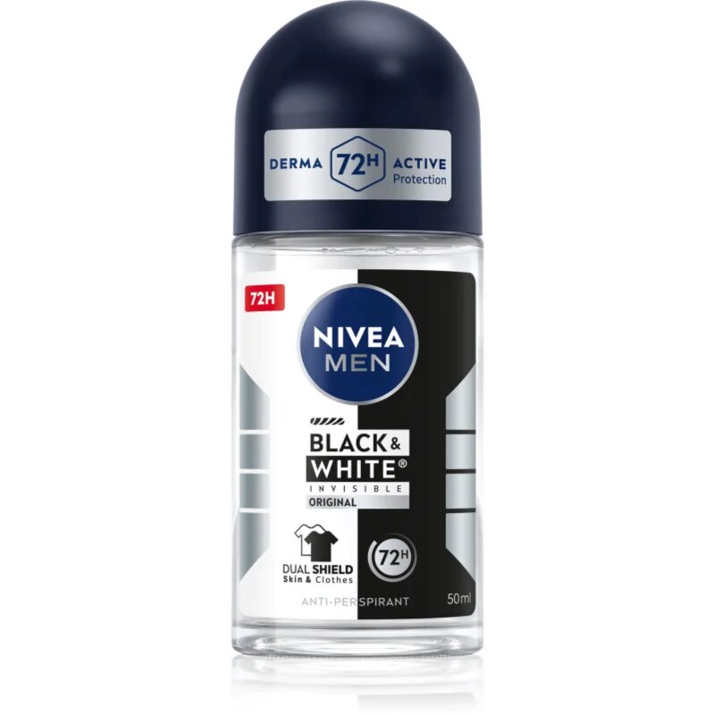 Nivea MEN Invisible Black & White antiperspirant roll-on pro muže 50 ml