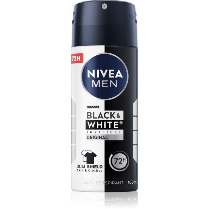 Nivea MEN Invisible Black & White antiperspirant ve spreji pro muže 100 ml