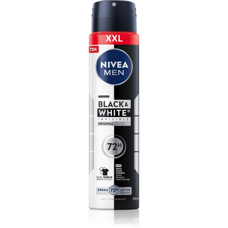 Nivea MEN Invisible Black & White antiperspirant ve spreji pro muže 250 ml