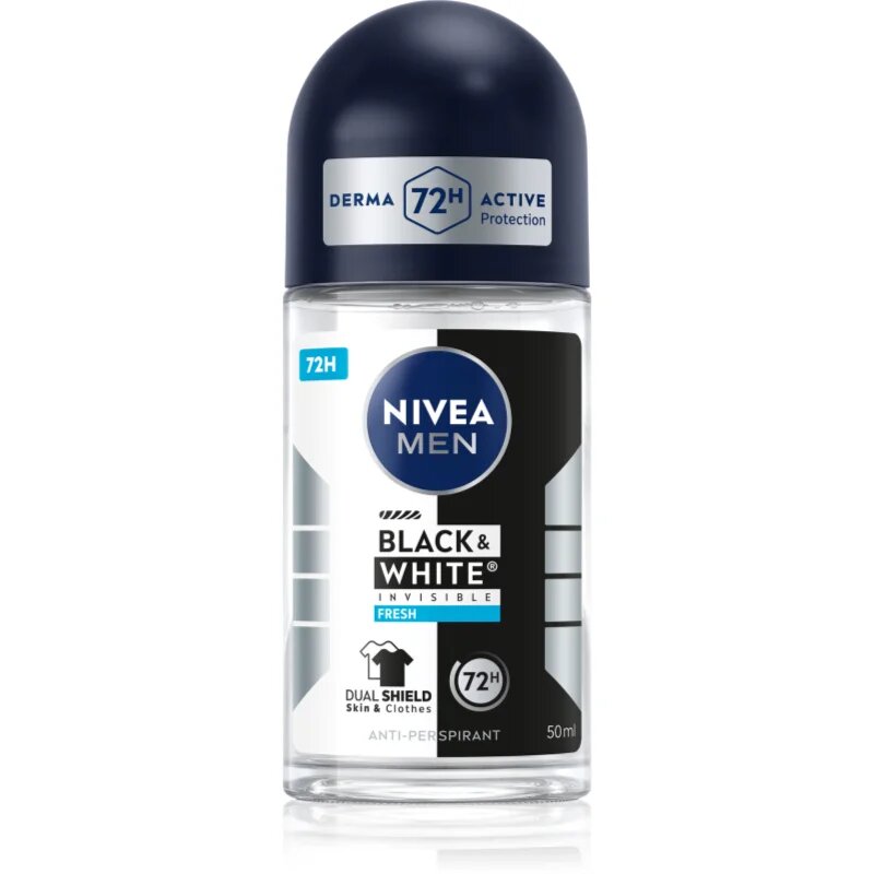 Nivea MEN Invisible Black & White Fresh kuličkový antiperspirant pro muže 50 ml