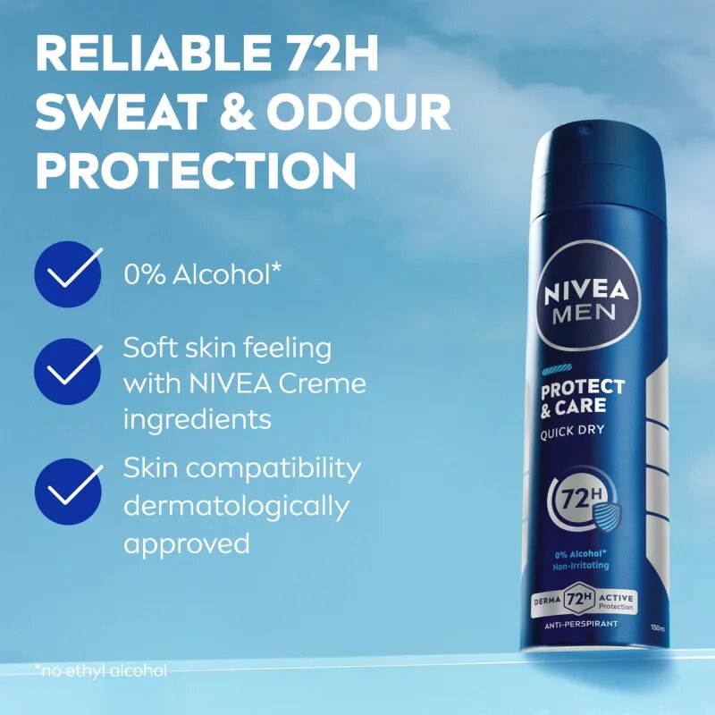 Nivea MEN Protect & Care antiperspirant ve spreji pro muže 150 ml