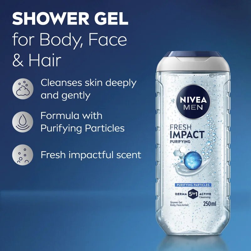 Nivea MEN Pure Impact sprchový gel pro muže 250 ml