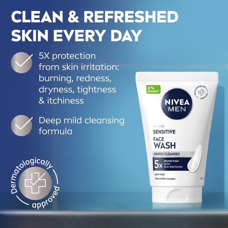 Nivea MEN Sensitive čisticí gel pro muže 100 ml