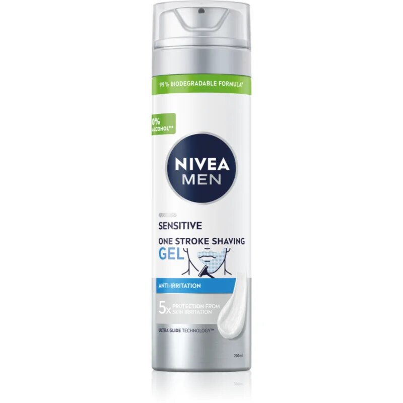 Nivea MEN Sensitive gel na holení pro 3denní strniště pro muže 200 ml