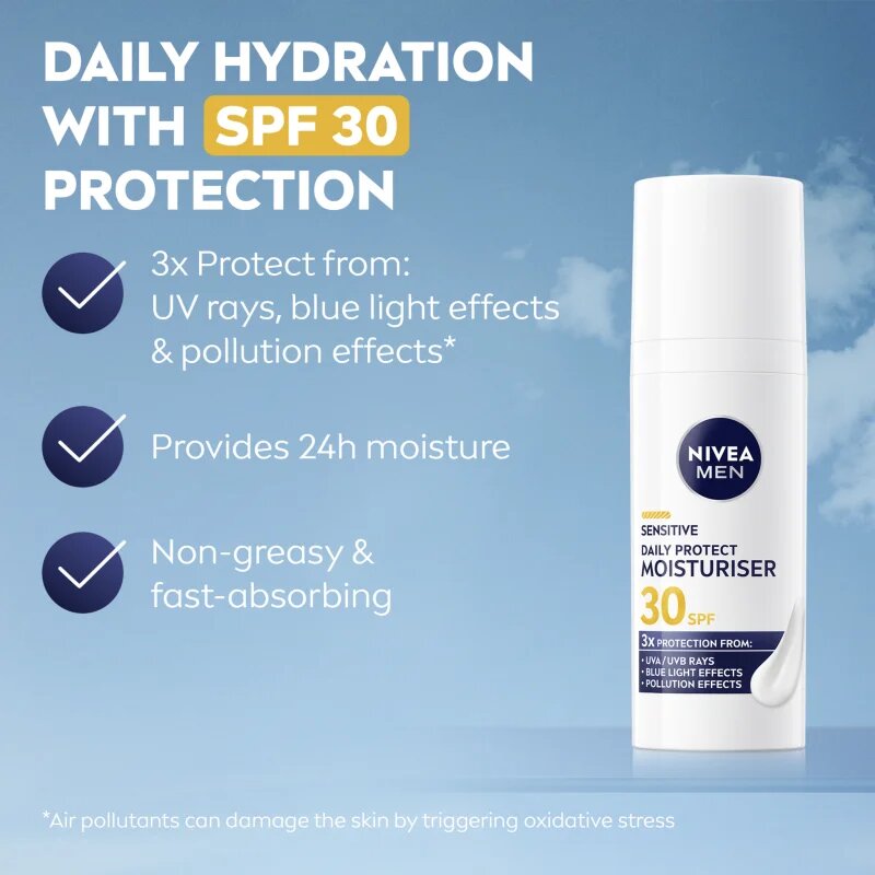 Nivea MEN Sensitive hydratační denní krém SPF 30 50 ml