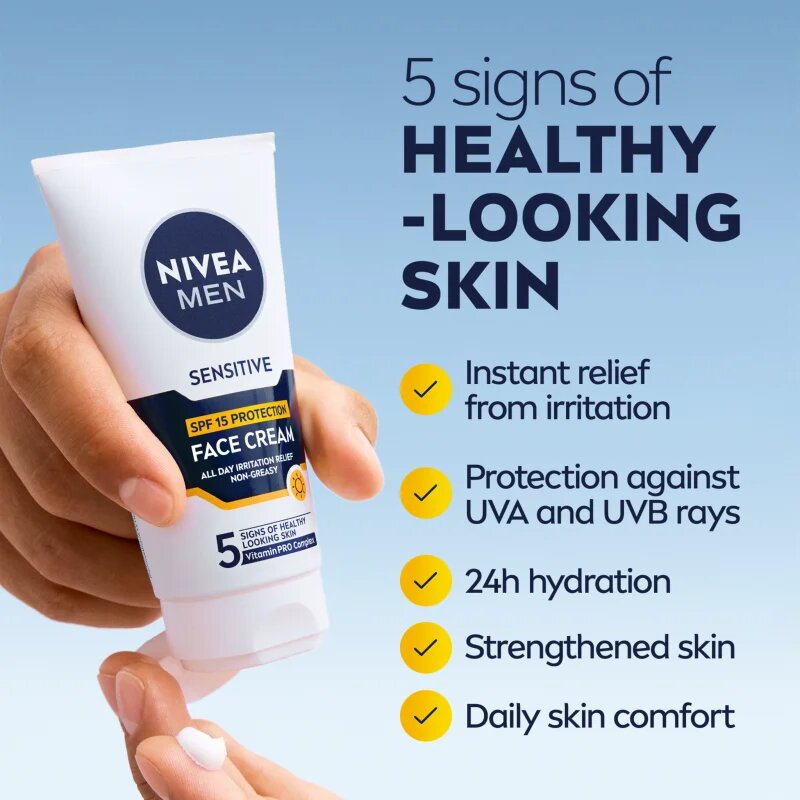 Nivea MEN Sensitive ochranný krém pro muže SPF 15 75 ml