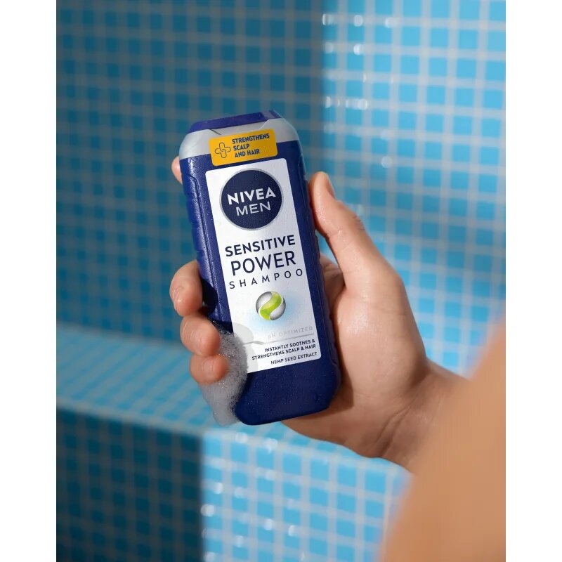 Nivea MEN Sensitive Power posilující šampon pro citlivou vlasovou pokožku 250 ml