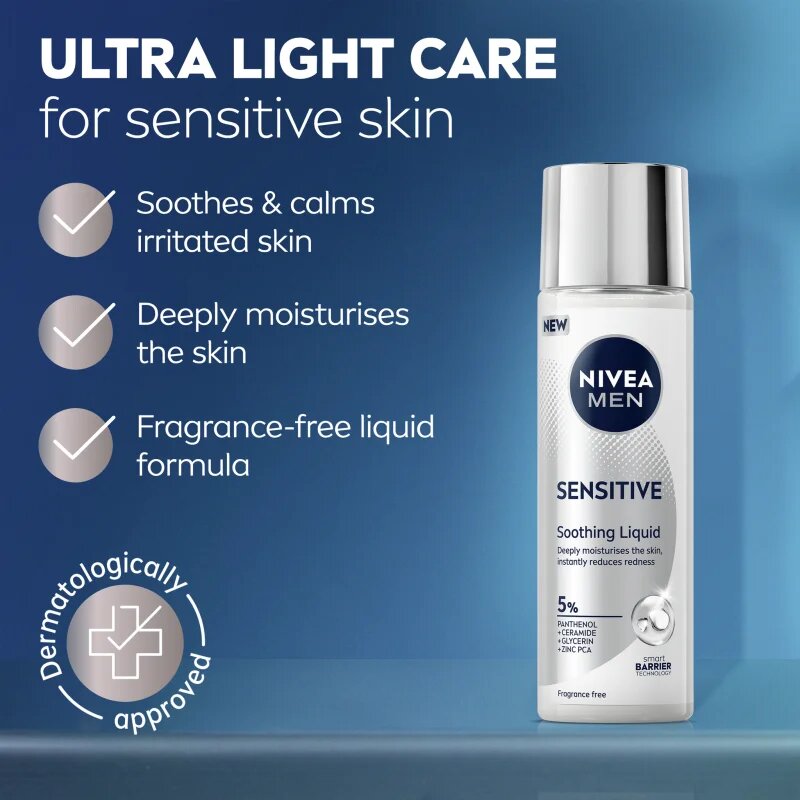 Nivea MEN Sensitive ultra lehký fluid pro zklidnění pleti 100 ml