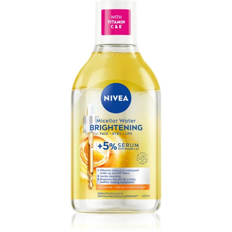 Nivea Micellar Brightening čisticí micelární voda pro rozjasnění pleti 400 ml