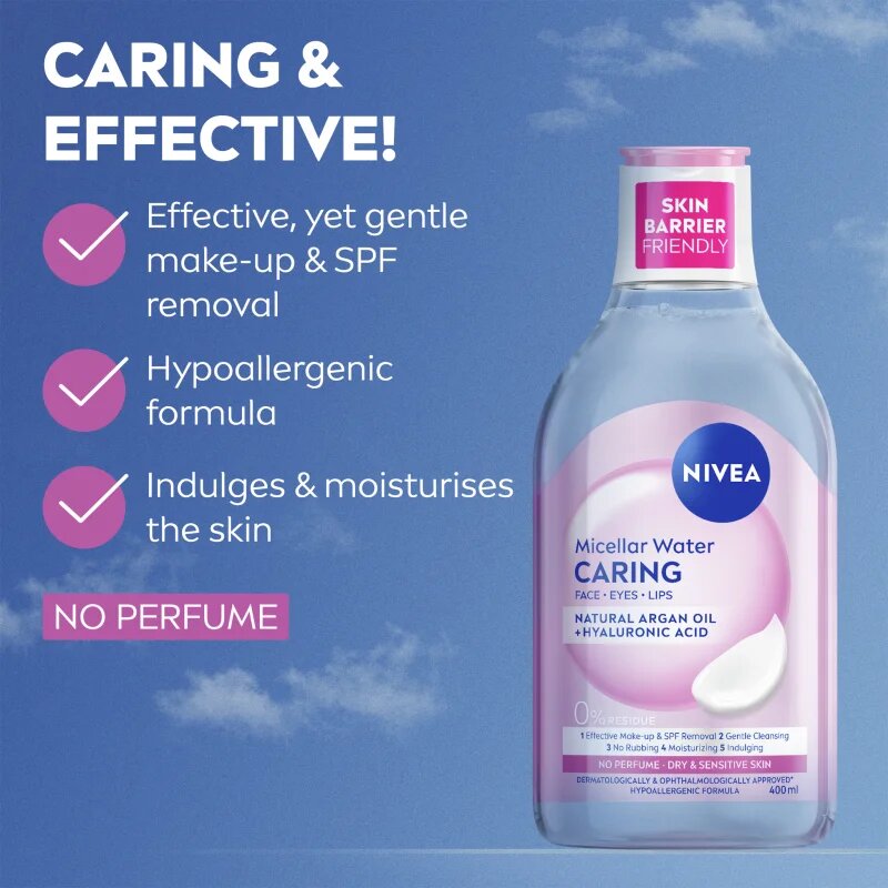 Nivea Micellar Caring jemná micelární voda 400 ml