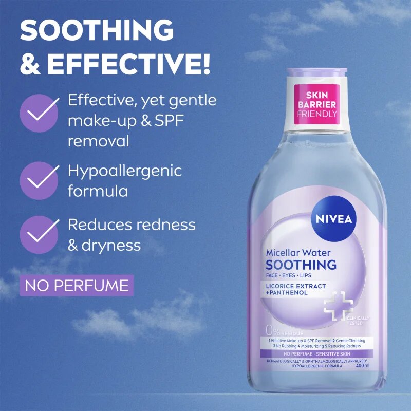 Nivea Micellar Soothing micelární čisticí voda pro citlivou pleť 100 ml