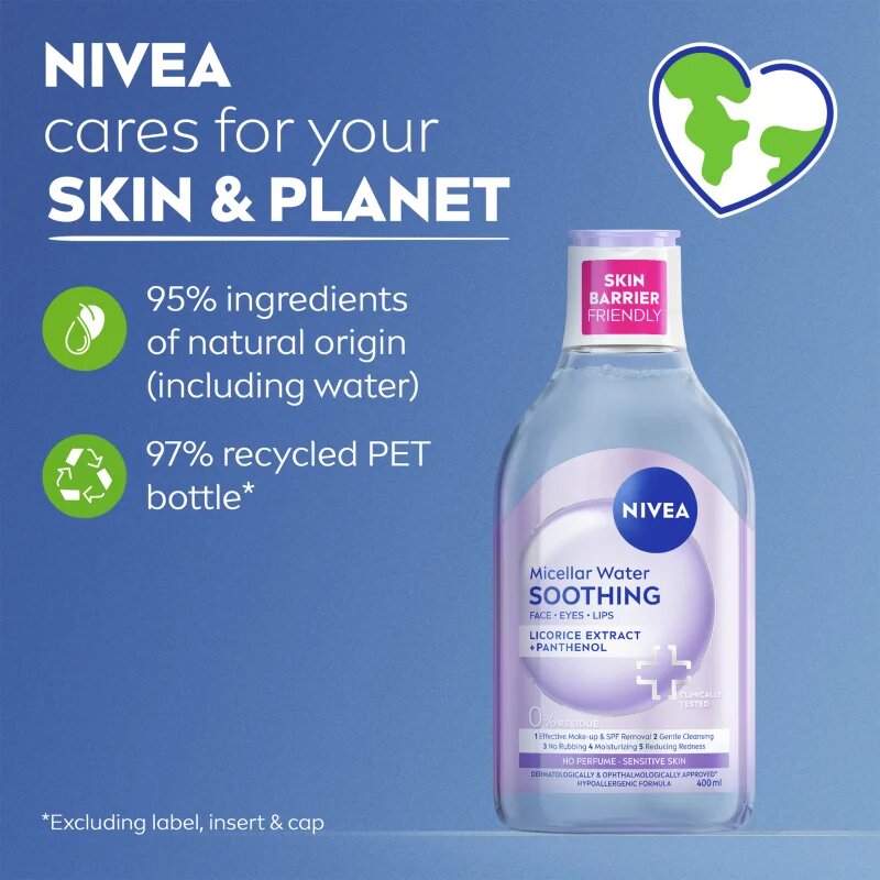 Nivea Micellar Soothing micelární čisticí voda pro citlivou pleť 100 ml