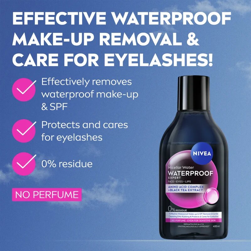 Nivea Micellar Waterproof dvoufázová micelární voda 400 ml