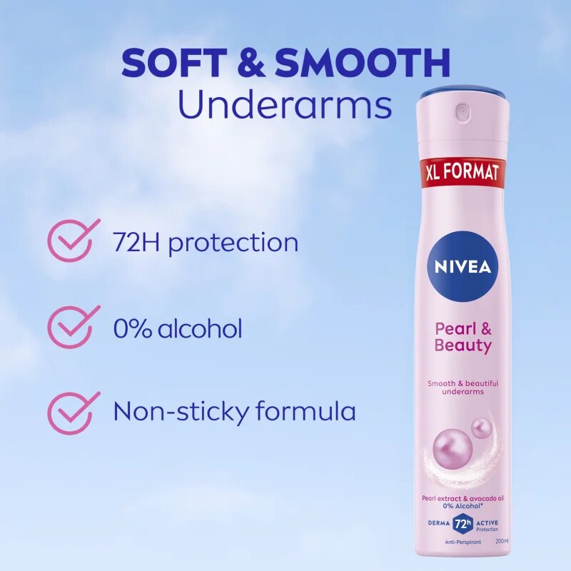Nivea Pearl & Beauty antiperspirant ve spreji 72h 200 ml