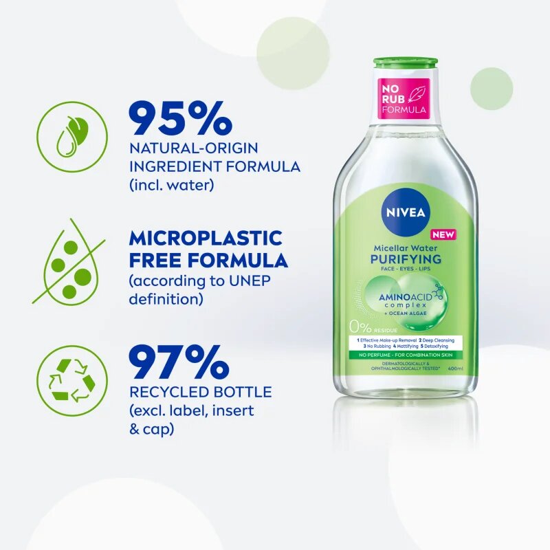 Nivea Purifying čisticí micelární voda 400 ml