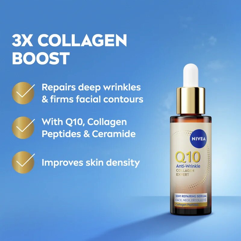 Nivea Q10 Anti-Wrinkle Collagen Expert protivráskové sérum s kolagenem 30 ml