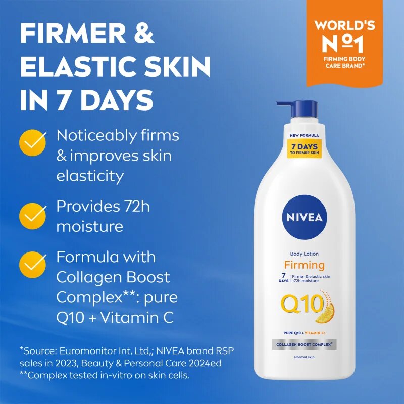 Nivea Q10 Firming zpevňující tělové mléko 625 ml