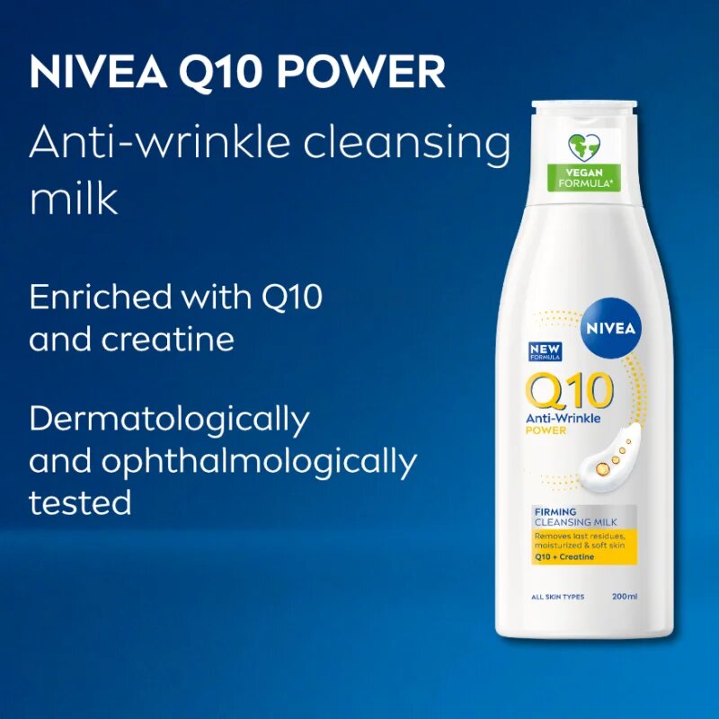 Nivea Q10 Power čisticí pleťové mléko proti vráskám 200 ml
