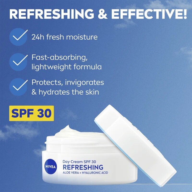 Nivea Refreshing lehký hydratační krém SPF 30 50 ml