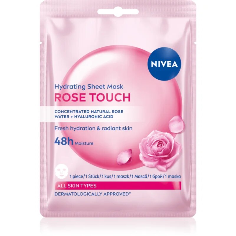 Nivea Rose Touch hydratační plátýnková maska 1 ks