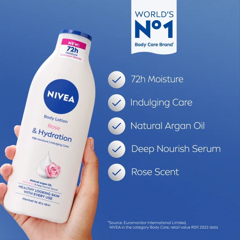 Nivea Rose Touch hydratační tělové mléko 400 ml
