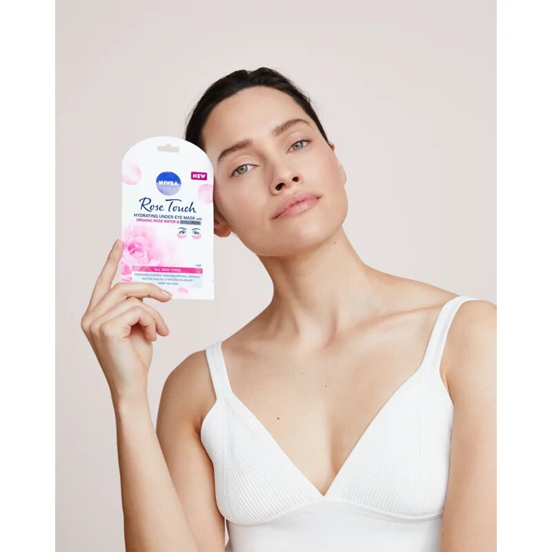 Nivea Rose Touch maska na oči 1 ks