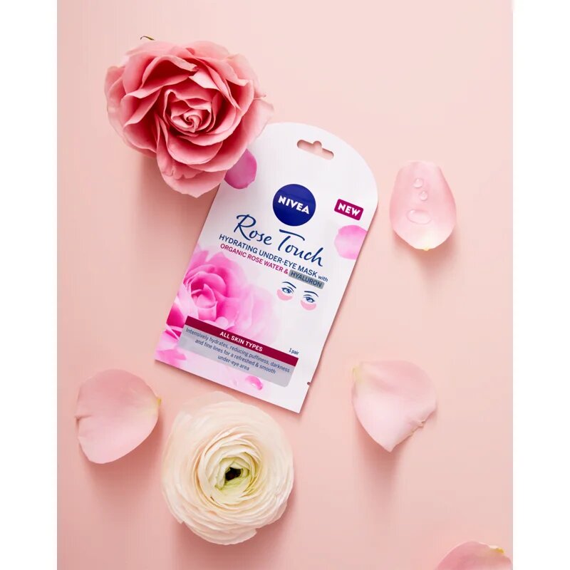 Nivea Rose Touch maska na oči 1 ks