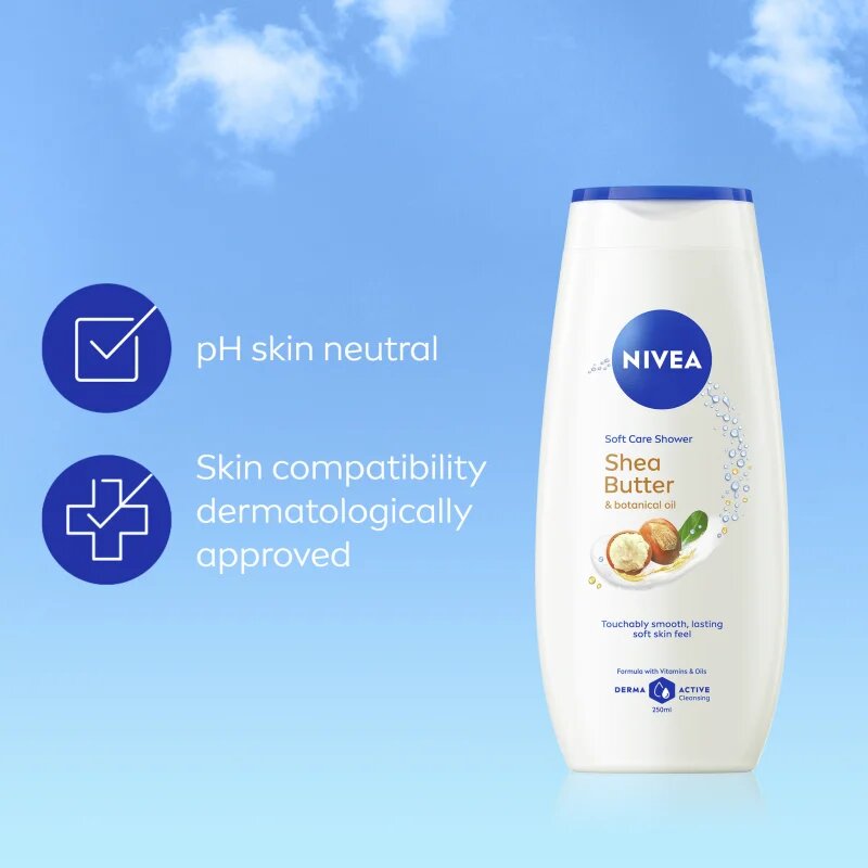 Nivea Shea Butter & Botanical Oil krémový sprchový gel 250 ml