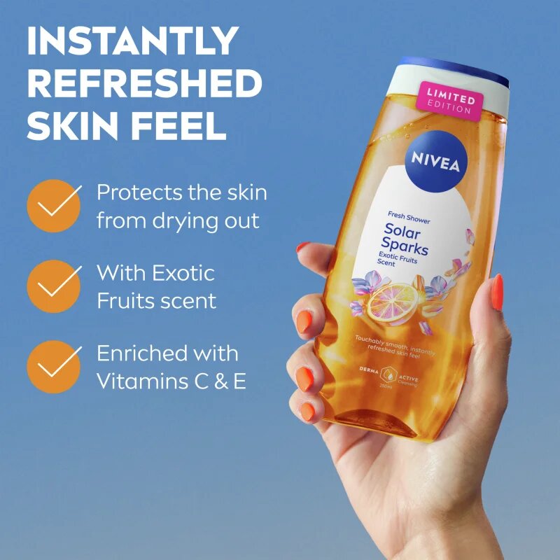 Nivea Solar Sparks osvěžující sprchový gel 250 ml