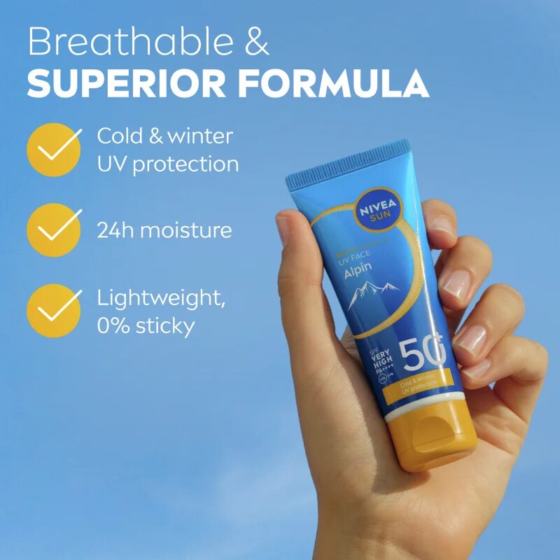 Nivea SUN Alpin pleťový krém na opalování proti chladu a větru SPF 50+ 40 ml
