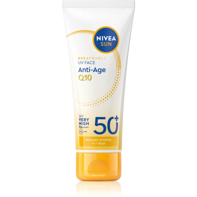 Nivea SUN Anti-Age Q10 pleťový krém na opalování s protivráskovým účinkem SPF 50+ 40 ml