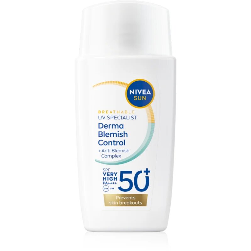 Nivea SUN Derma Skin Clear pleťový krém na opalování pro pleť s nedokonalostmi SPF 50+ 40 ml