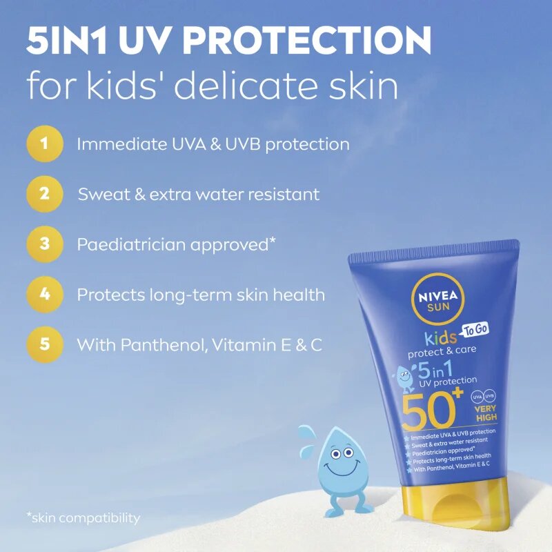 Nivea SUN Kids dětské mléko na opalování 5 v 1 SPF 50+ 50 ml