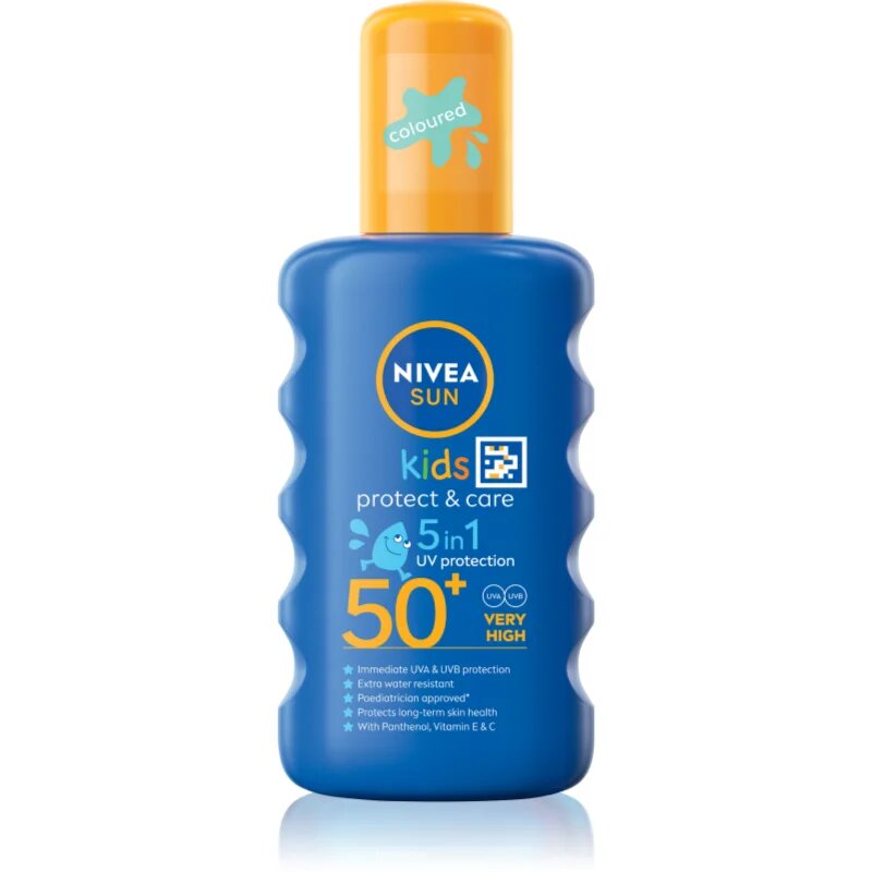 Nivea SUN Kids dětský barevný sprej na opalování SPF 50+ 200 ml