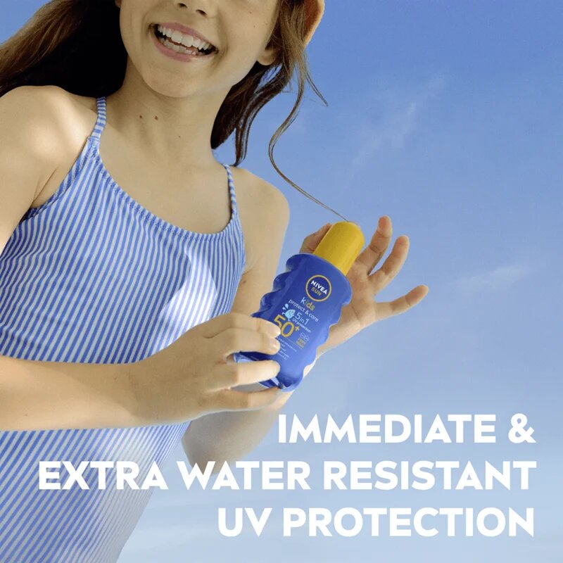Nivea SUN Kids dětský barevný sprej na opalování SPF 50+ 200 ml