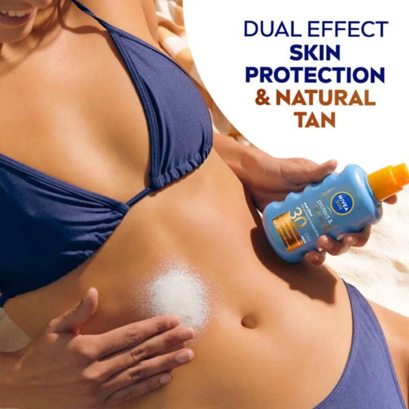 Nivea SUN Protect & Bronze sprej na opalování podporující zhnědnutí SPF 30 200 ml