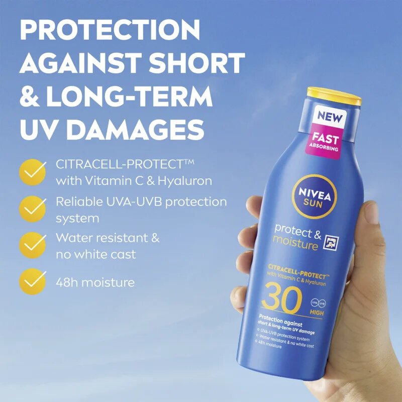 Nivea SUN Protect & Moisture hydratační mléko na opalování SPF 30 400 ml