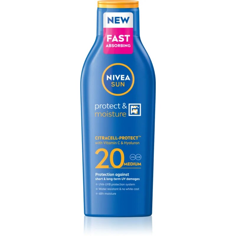 Nivea SUN Protect & Moisture opalovací mléko SPF 20 200 ml