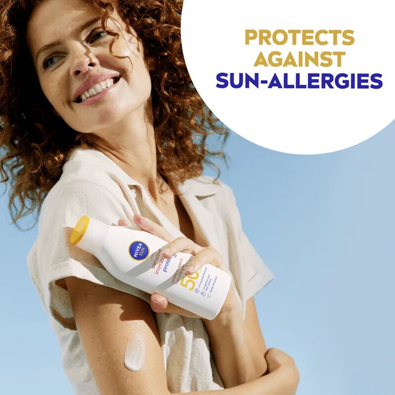 Nivea SUN Sensitive Immediate mléko na opalování pro citlivou pokožku SPF 50+ 200 ml