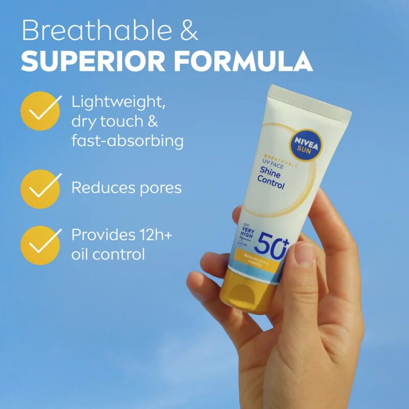 Nivea SUN Shine Control pleťový krém na opalování SPF 50+ SPF 50+ 40 ml