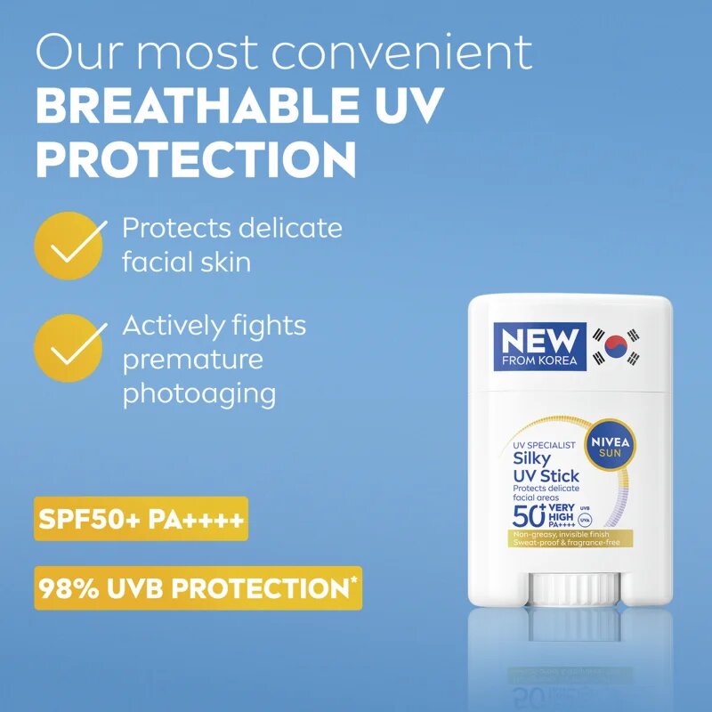 Nivea SUN Silky UV Stick opalovací krém v tyčince SPF 50+ 15 g