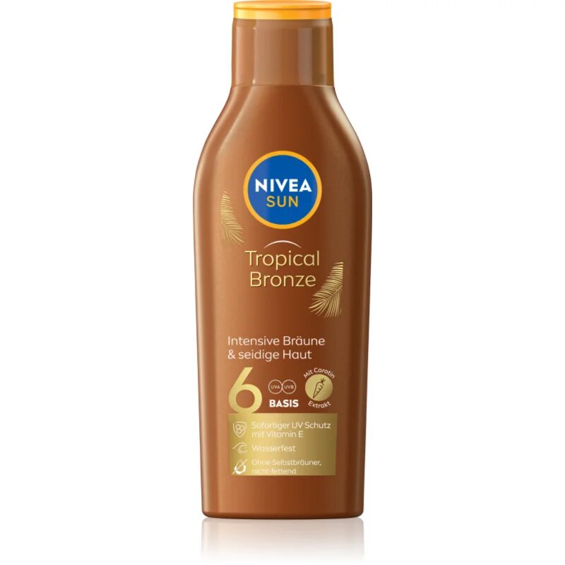 Nivea SUN Tropical Bronze mléko na opalování s karotenem SPF 6 200 ml
