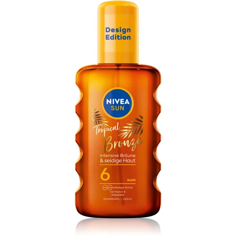 Nivea SUN Tropical Bronze olej na opalování ve spreji s karotenem SPF 6 200 ml