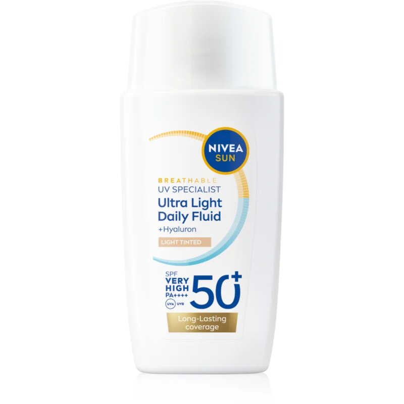 Nivea SUN Ultra Light lehký tónovací fluid SPF 50+ odstín Light 40 ml