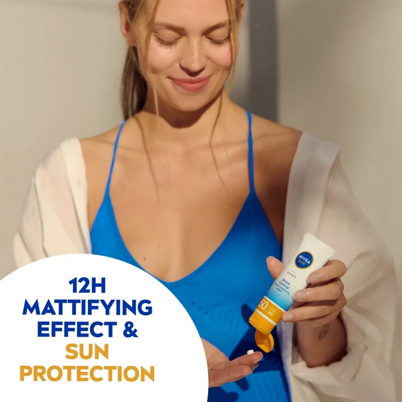 Nivea SUN UV FACE lehký zmatňující pleťový krém na opalování SPF 50 50 ml