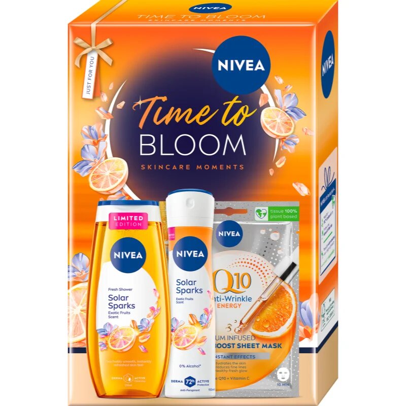 Nivea Time to Bloom dárková sada na tělo a obličej